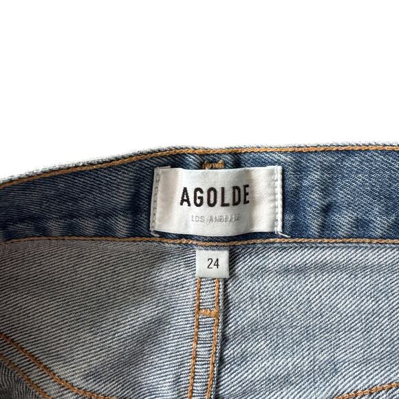 AGOLDE 90s Mid Rise Loose Fit Jeans Fall Out Distressed - Picture 9 of 12